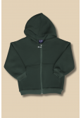 Nefti Yeşili Kapşonlu Fermuarlı Çocuk  SweatShirt