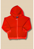 Kırmızı Kapşonlu Fermuarlı Çocuk  SweatShirt