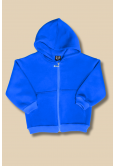 Mavi Kapşonlu Fermuarlı Çocuk  SweatShirt