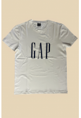 Beyaz Üzeri Lacivert Gap Baskılı Yetişkin T-shirt