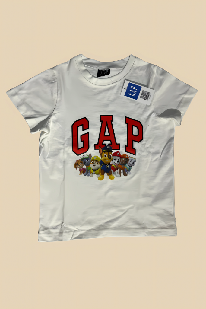 Beyaz Üzeri Paw Petrol Baskı Detaylı Çocuk T-shirt