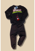Siyah Üzeri Spidey Baskılı Çocuk Esofman Takımı