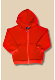 Kırmızı Kapşonlu Fermuarlı Çocuk  SweatShirt
