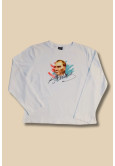 Beyaz Üzeri Atatürk Renkli Baskılı Uzun Kollu Çocuk T-Shirt
