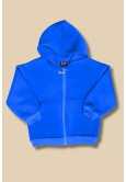 Mavi Kapşonlu Fermuarlı Çocuk  SweatShirt