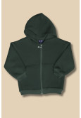 Nefti Yeşili Kapşonlu Fermuarlı Çocuk  SweatShirt
