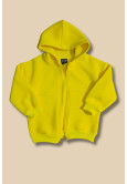 Sarı Kapşonlu Fermuarlı Çocuk  Sweat Shirt