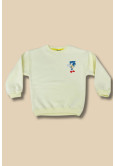 Açık Sarı Üzeri Sonic Detaylı Çocuk Sweat Shirt