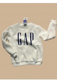 EkruÜzeri Mavi Gap Detaylı Çocuk Sweatshirt