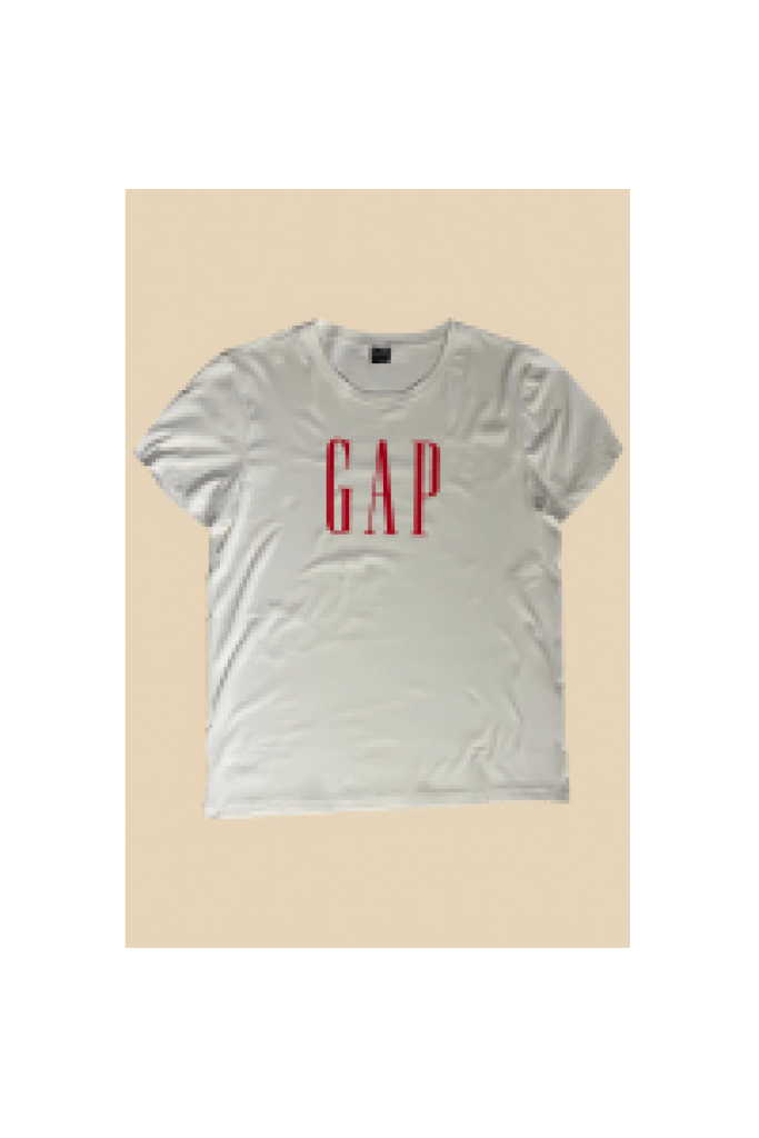 Beyaz Üzeri Pembe Gap Detaylı Yetiskin T-SHIRT