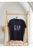 Lacivert Gap Detaylı Yetişkin T-shirt