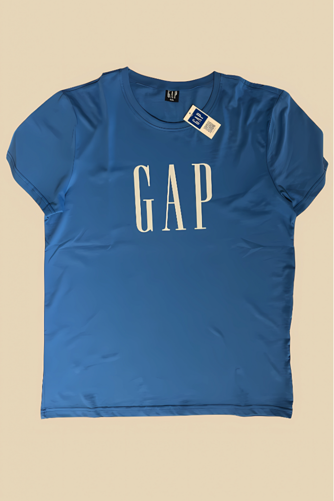 Mavi Gap Detaylı Yetişkin T-shirt