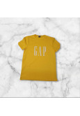 Sarı Üzeri Beyaz Gap Detaylı Yetişkin T-shırt